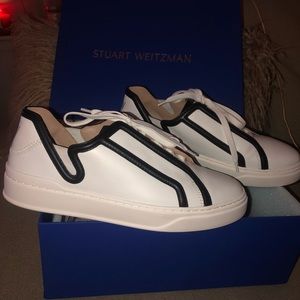 Stuart Weitzman White Mirel Sneakers 🖤